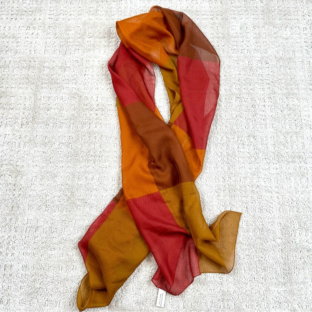 Elegant Multicolor Sheer Italian Scarf